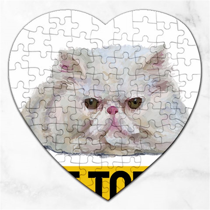 Persian Cat T-shirtnope Not Today Persian Cat 27 T-shirt Jigsaw Puzzle (Heart)