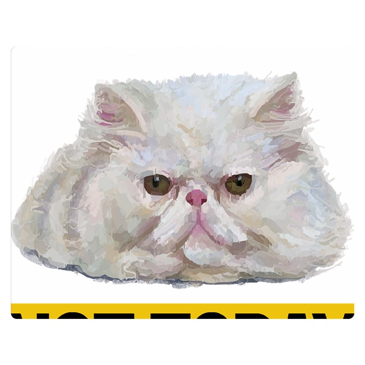 Persian Cat T-shirtnope Not Today Persian Cat 27 T-shirt Premium Plush Fleece Blanket (Medium)