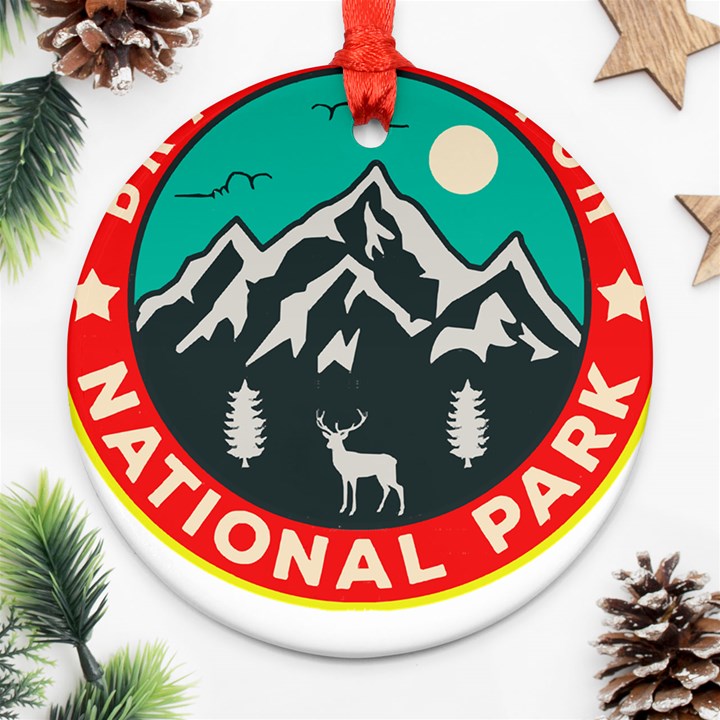 Bryce Canyon National Park T- Shirt Bryce Canyon National Park T- Shirt Round Ornament (Two Sides)