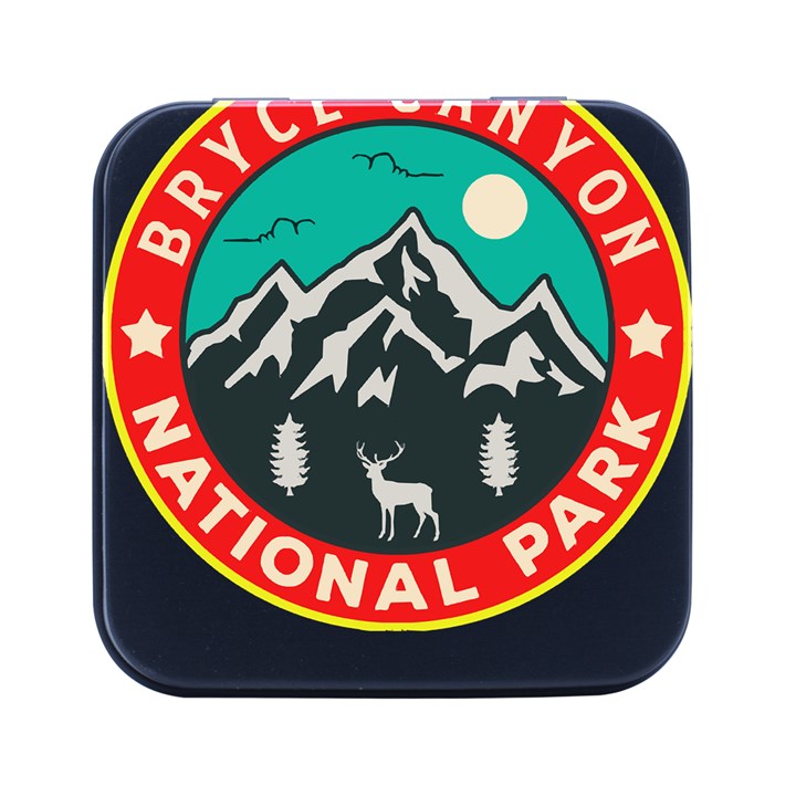 Bryce Canyon National Park T- Shirt Bryce Canyon National Park T- Shirt Square Metal Box (Black)