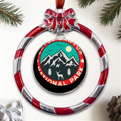 Bryce Canyon National Park T- Shirt Bryce Canyon National Park T- Shirt Metal Red Ribbon Round Ornament