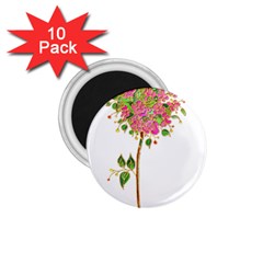 Flowers Art T- Shirtflowers T- Shirt (2) 1 75  Magnets (10 Pack) 