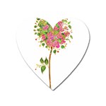 Flowers Art T- Shirtflowers T- Shirt (2) Heart Magnet Front