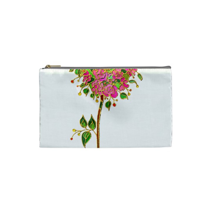 Flowers Art T- Shirtflowers T- Shirt (2) Cosmetic Bag (Small)