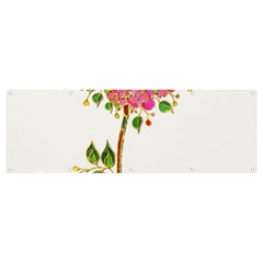 Flowers Art T- Shirtflowers T- Shirt (2) Banner And Sign 12  X 4 