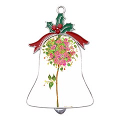 Flowers Art T- Shirtflowers T- Shirt (2) Metal Holly Leaf Bell Ornament