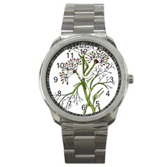 Flowers Art T- Shirtflowers T- Shirt (3) Sport Metal Watch