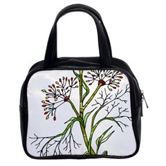 Flowers Art T- Shirtflowers T- Shirt (3) Classic Handbag (two Sides)