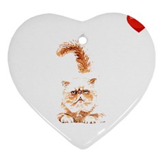 Persian Cat T-shirtsteal Your Heart Persian Cat 22 T-shirt Ornament (heart) by EnriqueJohnson