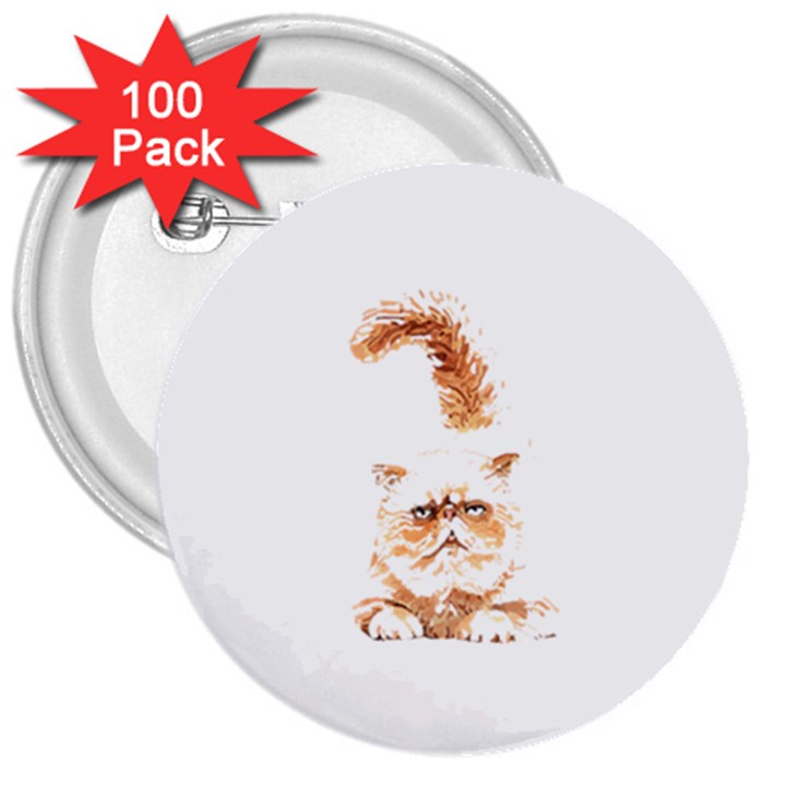 Persian Cat T-shirtsteal Your Heart Persian Cat 22 T-shirt 3  Buttons (100 pack) 