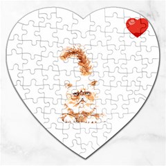 Persian Cat T-shirtsteal Your Heart Persian Cat 22 T-shirt Jigsaw Puzzle (heart) by EnriqueJohnson