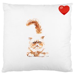 Persian Cat T-shirtsteal Your Heart Persian Cat 22 T-shirt Large Cushion Case (two Sides) by EnriqueJohnson