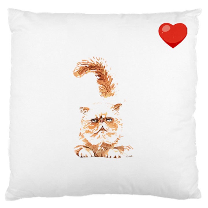 Persian Cat T-shirtsteal Your Heart Persian Cat 22 T-shirt Large Premium Plush Fleece Cushion Case (Two Sides)