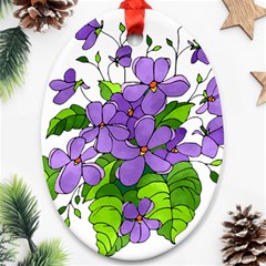 Flowers Art T- Shirtflowers T- Shirt (4) Ornament (oval)