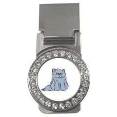 Persian Cat T-shirtwhite Look Calm Persian Cat 03 T-shirt (1) Money Clips (cz)  by EnriqueJohnson