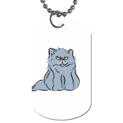 Persian Cat T-shirtwhite Look Calm Persian Cat 03 T-shirt (1) Dog Tag (one Side) by EnriqueJohnson