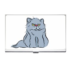 Persian Cat T-shirtwhite Look Calm Persian Cat 03 T-shirt (1) Business Card Holder by EnriqueJohnson