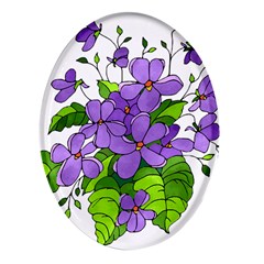 Flowers Art T- Shirtflowers T- Shirt (4) Oval Glass Fridge Magnet (4 Pack) by ZUXUMI