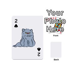 Persian Cat T-shirtwhite Look Calm Persian Cat 03 T-shirt (1) Playing Cards 54 Designs (mini) by EnriqueJohnson