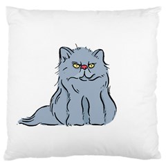 Persian Cat T-shirtwhite Look Calm Persian Cat 03 T-shirt (1) Large Premium Plush Fleece Cushion Case (two Sides) by EnriqueJohnson