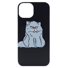 Persian Cat T-shirtwhite Look Calm Persian Cat 03 T-shirt (1) Iphone 14 Black Uv Print Case by EnriqueJohnson