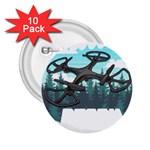 Build Crash Repeat Drone T- Shirt Build Crash Repeat Funny Drone Pilot Flying Pun T- Shirt 2.25  Buttons (10 pack)  Front