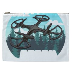 Build Crash Repeat Drone T- Shirt Build Crash Repeat Funny Drone Pilot Flying Pun T- Shirt Cosmetic Bag (xxl) by JamesGoode