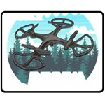 Build Crash Repeat Drone T- Shirt Build Crash Repeat Funny Drone Pilot Flying Pun T- Shirt Two Sides Fleece Blanket (Medium) 58.8 x47.4  Blanket Front