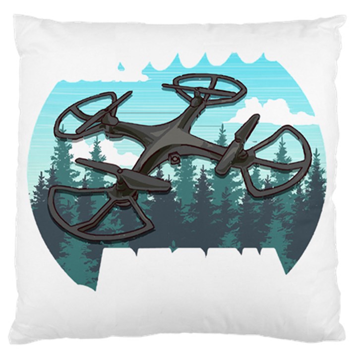 Build Crash Repeat Drone T- Shirt Build Crash Repeat Funny Drone Pilot Flying Pun T- Shirt Standard Premium Plush Fleece Cushion Case (One Side)