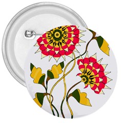 Flowers Art T- Shirtflowers T- Shirt 3  Buttons by ZUXUMI