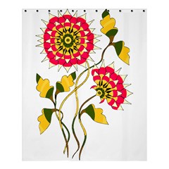 Flowers Art T- Shirtflowers T- Shirt Shower Curtain 60  X 72  (medium)  by ZUXUMI