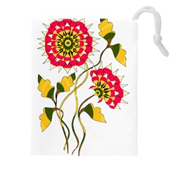 Flowers Art T- Shirtflowers T- Shirt Drawstring Pouch (5xl) by ZUXUMI