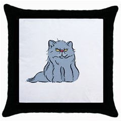 Persian Cat T-shirtwhite Look Calm Persian Cat 03 T-shirt Throw Pillow Case (black) by EnriqueJohnson