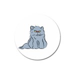 Persian Cat T-shirtwhite Look Calm Persian Cat 03 T-shirt Magnet 3  (Round) Front