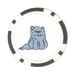 Persian Cat T-shirtwhite Look Calm Persian Cat 03 T-shirt Poker Chip Card Guard (10 pack) Front