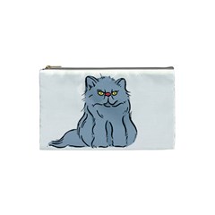 Persian Cat T-shirtwhite Look Calm Persian Cat 03 T-shirt Cosmetic Bag (small) by EnriqueJohnson