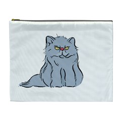 Persian Cat T-shirtwhite Look Calm Persian Cat 03 T-shirt Cosmetic Bag (xl) by EnriqueJohnson