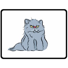 Persian Cat T-shirtwhite Look Calm Persian Cat 03 T-shirt Fleece Blanket (large) by EnriqueJohnson