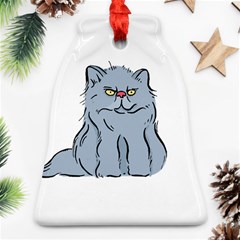 Persian Cat T-shirtwhite Look Calm Persian Cat 03 T-shirt Bell Ornament (two Sides) by EnriqueJohnson