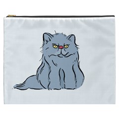 Persian Cat T-shirtwhite Look Calm Persian Cat 03 T-shirt Cosmetic Bag (xxxl) by EnriqueJohnson