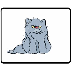 Persian Cat T-shirtwhite Look Calm Persian Cat 03 T-shirt Two Sides Fleece Blanket (medium) by EnriqueJohnson