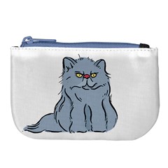 Persian Cat T-shirtwhite Look Calm Persian Cat 03 T-shirt Large Coin Purse by EnriqueJohnson