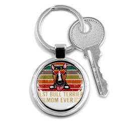 Bull Terrier T- Shirt Best Bull Terrier Moms Gift T- Shirt Key Chain (round) by JamesGoode