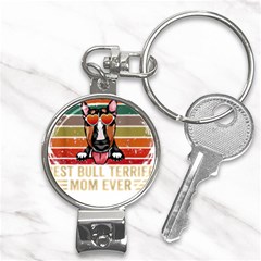 Bull Terrier T- Shirt Best Bull Terrier Moms Gift T- Shirt Nail Clippers Key Chain by JamesGoode