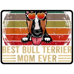 Bull Terrier T- Shirt Best Bull Terrier Moms Gift T- Shirt Fleece Blanket (large) by JamesGoode