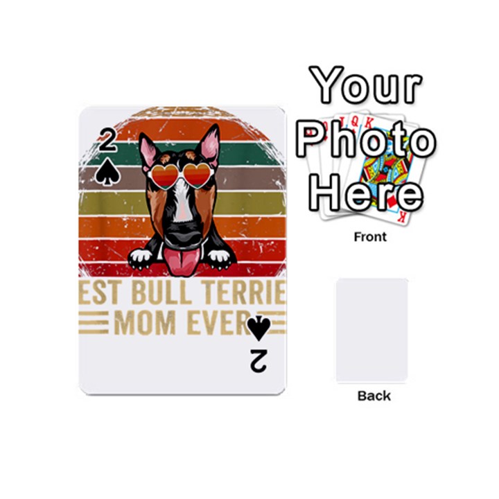 Bull Terrier T- Shirt Best Bull Terrier Moms Gift T- Shirt Playing Cards 54 Designs (Mini)