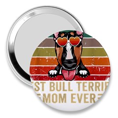 Bull Terrier T- Shirt Best Bull Terrier Moms Gift T- Shirt 3  Handbag Mirrors by JamesGoode