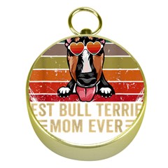 Bull Terrier T- Shirt Best Bull Terrier Moms Gift T- Shirt Gold Compasses by JamesGoode