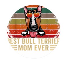 Bull Terrier T- Shirt Best Bull Terrier Moms Gift T- Shirt Mini Round Pill Box by JamesGoode