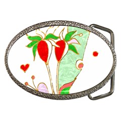 Flowers Illustration T- Shirtflowers T- Shirt (1) Belt Buckles by ZUXUMI